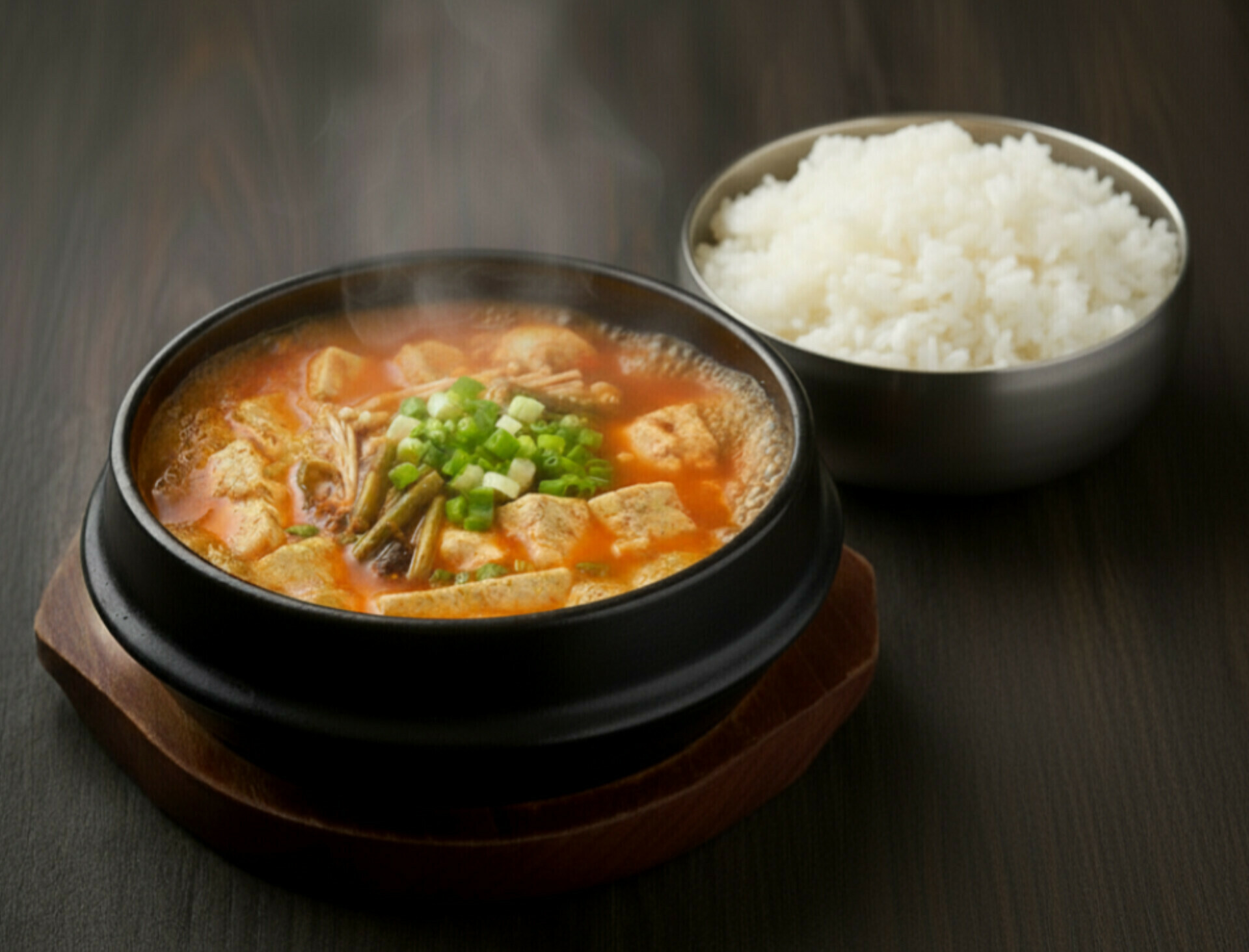 スンドゥブスープ(豆腐&山菜入り)ご飯付き