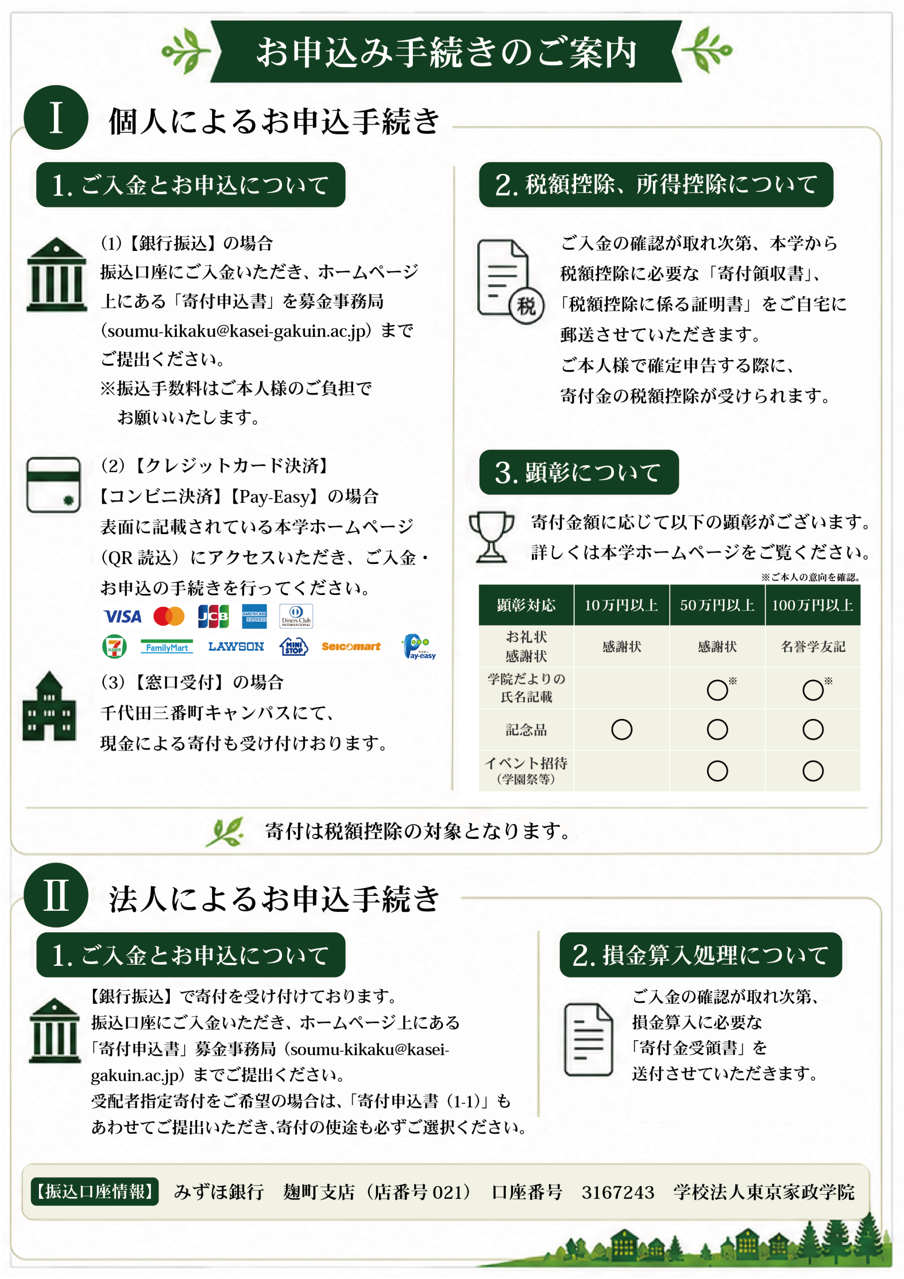 ご支援のお願い – 東京家政学院大学
